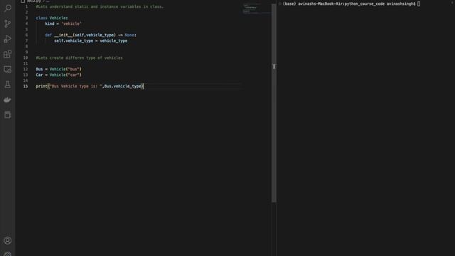 Python Static and member variable