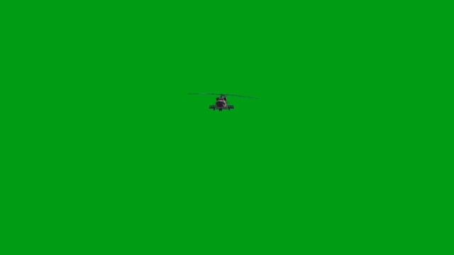 Военный вертолёт с разных ракурсов. Ветолёт хромакей , Green screen, chromakey.
