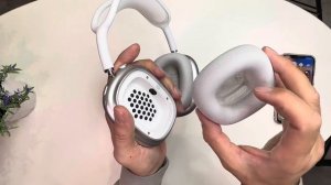 Самая Точная копия Apple AirPods Max серебро обзор