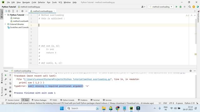 Method Overloading in Python