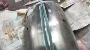 Покраска мотоцикла  Шпаклевка, грунтовка, покраска