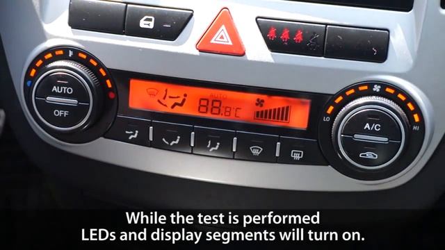 How to enter climate control diagnostic mode in Kia Ceed HVAC hidden menu service mode