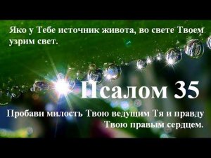 35 Псалом  с толкованием. О психологии грешника и милости Господа к праведникам.