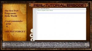 Perl-Tutorial, Episode 1: Hello World and the print command