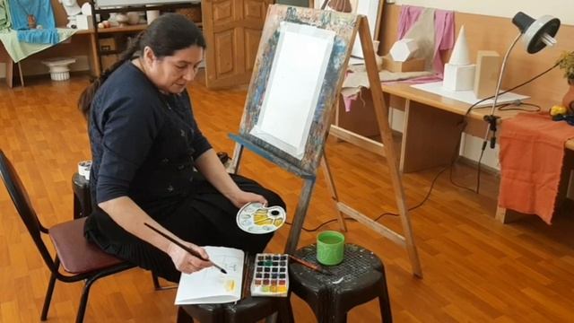 Мастер-класс. Рисование акварелью. Техника лессировка. Часть1.