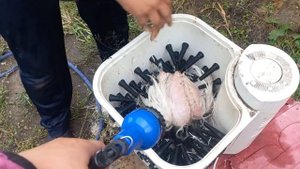 Перосьёмка из стиральной машины работает ОТЛИЧНО!