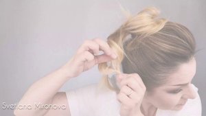 Как сделать небрежный высокий пучок вместо обычной гульки|Причёски на каждый день