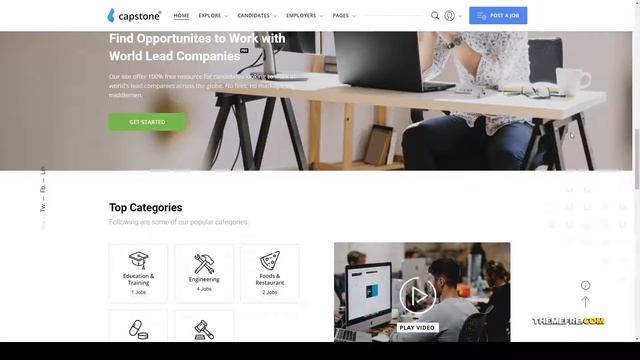Capstone Job Board WordPress Theme job postings recruiting Airi смотреть онлайн