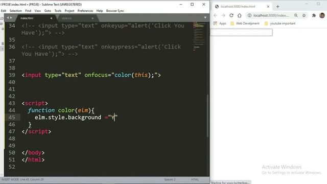 JavaScript Tutorial for Beginners - Events in JavaScript
