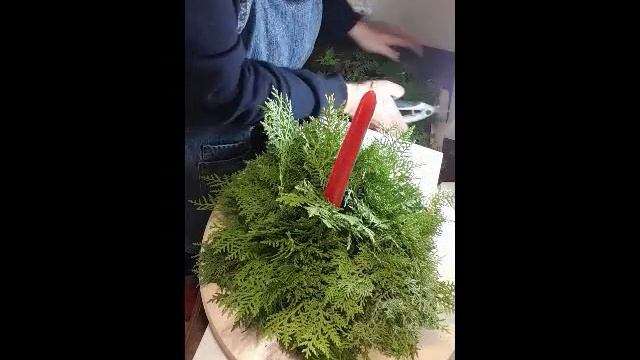 мастерклас новогодняя композиция на стол