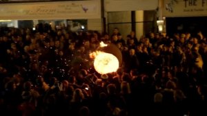 Insane tar barrel burning festival in Ottery St Mary