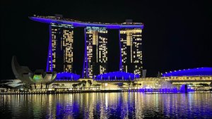 #31 Сингапур. Отель Marina bay sands, номер за 80 тыс рублей в сутки. Бассейн на 57 этаже