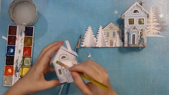 Декорируем бумажный домик к новогоднему модулю смотреть онлайн