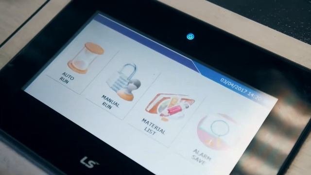 Обзор и демонстрация работы Автоматического сервоприводного ленточнопильного станка KESMAK KMS 280