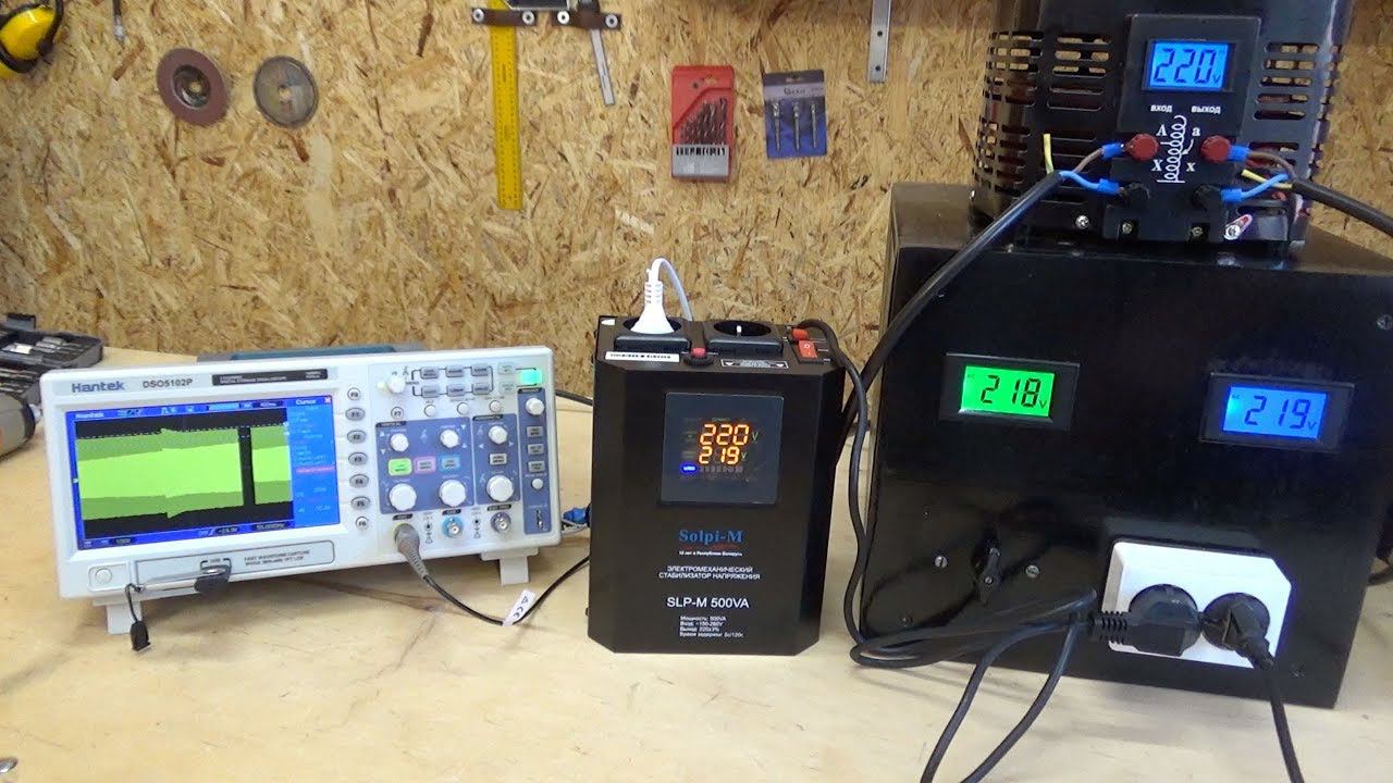 Обзор Solpi-M SLP-M 500VA. Электромеханический стабилизатор напряжения смотреть онлайн