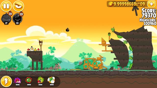 Angry Birds Seasons Go Green, Get Lucky (max score) смотреть онлайн