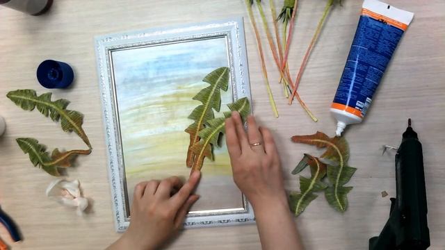 Бесплатный мастер-класс «Объемная картина с одуванчиками». Занятие 2. Мастер Наталья Дроздова.