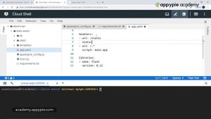 App yaml configuration file: Lesson 32