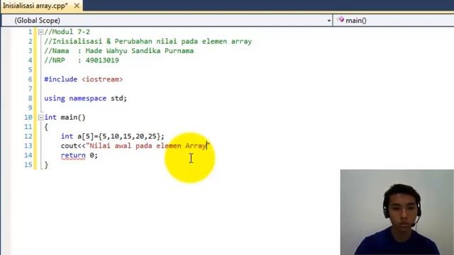 Pemrograman C++ Inisialisasi Array (Modul 7-2) смотреть онлайн