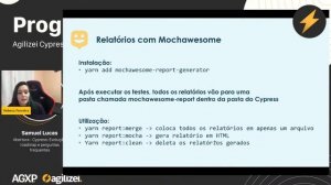 Cypress - Typescript, Maps e Upload de imagens com Rebeca Ferreira | AGXP Rewind