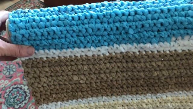 Вязаный чехол на стул из Старых вещей How to knit a chair cover from old things!!