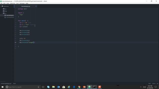 Basic Data Types | Golang | INT, String, Array