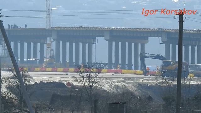 Крымский(март 2018)мост!А/Дорога с моста к "Тавриде" Развязки,путепроводы!Комментарий! Феерично! смотреть онлайн