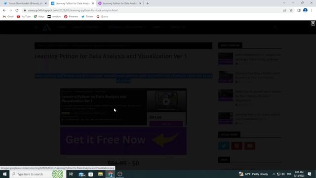 Python paid course for free! ? Learning Python for Data Analysis and Visualization