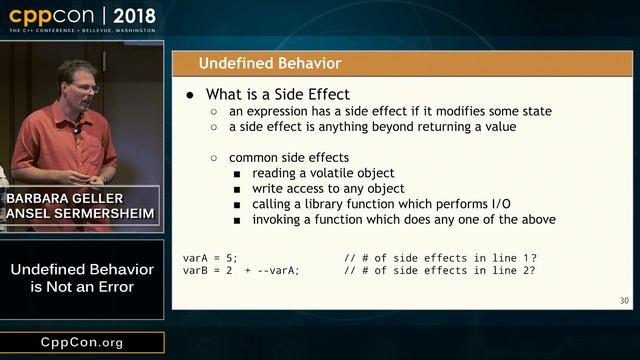 CppCon 2018: Barbara Geller & Ansel Sermersheim “Undefined Behavior is Not an Error”