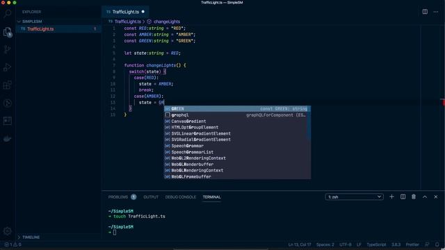 Simple state machine in Typescript