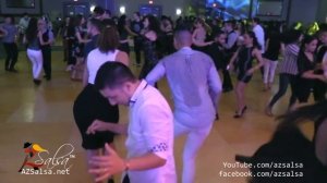 Tanja "La Alemana" Kensinger & Brandon Carretero social salsa dancing @ 2018 HSC!