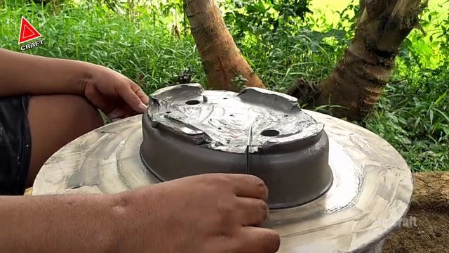 HOW TO MAKE OVAL BONSAI POT FROM CALCIUM AND CEMENT смотреть онлайн