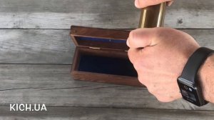 Подзорная труба бронзовая в деревянном футляре