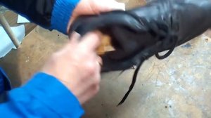 Ремонт обуви. Ботинки. Карман на пятку, разбор ошибок. Видеоурок.