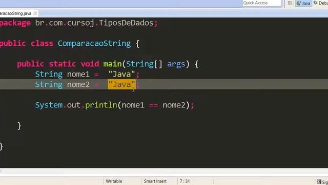 32 - Certificação Java (Igualdade entre Strings usando == e equals() - Parte 1) смотреть онлайн