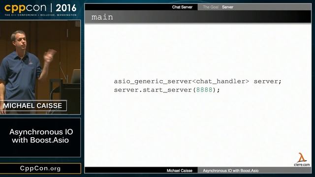 CppCon 2016: Michael Caisse “Asynchronous IO with Boost.Asio"