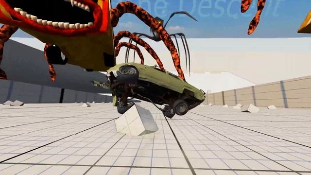 Cars Destruction Test with CAR EATER & BUS EATER & HOUSE HEAD – BeamNG.Drive смотреть онлайн