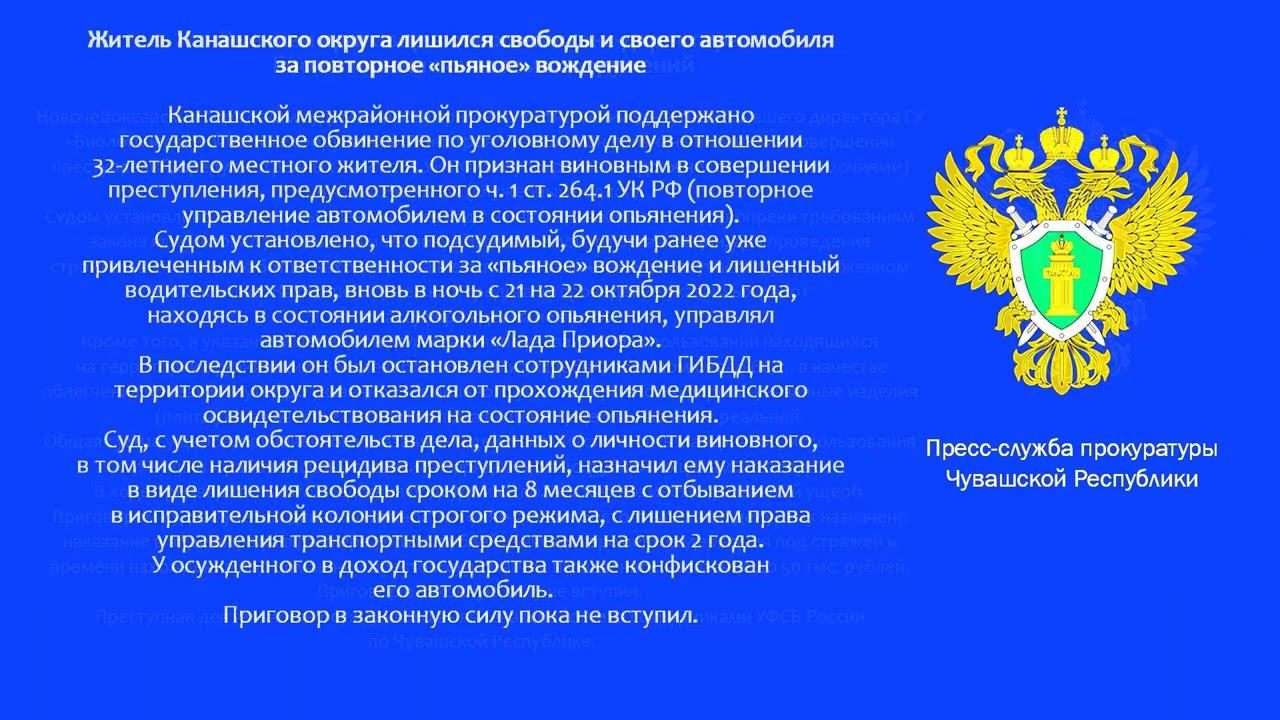 Прокурорская проверка. Канашский р-н, г. Новочебоксарск, Урмарский р-н