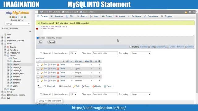 Into Statement in MySQL | Uses of INTO OUTFILE . INTO DUMPFILE #69