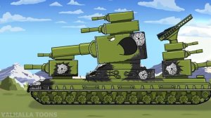 Soviet tank KV7 against Dora 44 - Cartoons about tanks