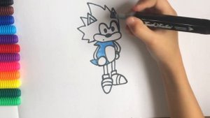 SONIC. Drawing sonic. Рисую Соника #соник #sonic #sonic2
