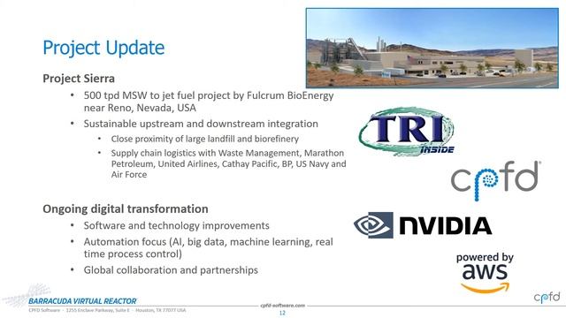 NVIDIA GTC21 Presentation:  Waste-to-Fuels Technology Enabled by GPU and Multi-GPU Simulation