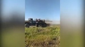 Пушка С-60 57 мм ведет огонь по позициям ВСУ