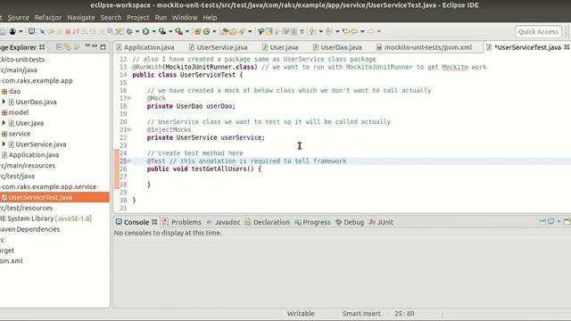 How to use Mockito for Unit Testing in Java Application