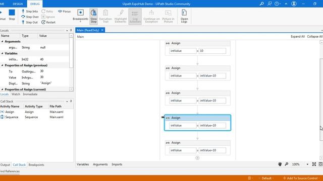 UiPath Slow Step and BreakPoints Demo смотреть онлайн