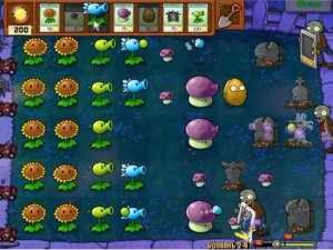 Plants vs Zombies / Adventure 1 Night 4 / Растения против Зомби / Прохождение