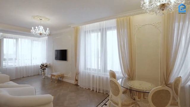 Классический интерьер - готовый РЕМОНТ 100м2. Рум тур трехкомнатной квартиры в деталях.