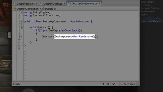 Unity3d учебник 2019 ||  Unity Скриптинг Функция Destroy Удаление объекта