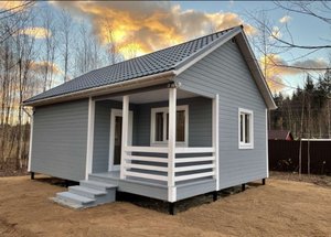 Комфортный одноэтажный каркасный дом доступный каждому, 48м2, под ключ, планировка  (вариант №2)