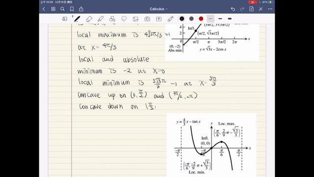 identify the coordinates of 25. y = √3x - 2 cos x, 0 ≤ x ≤ 2π26. y = (4/3) x - tan x, -π/2 ＜ x ＜ π/ смотреть онлайн